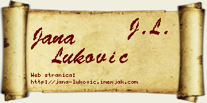 Jana Luković vizit kartica